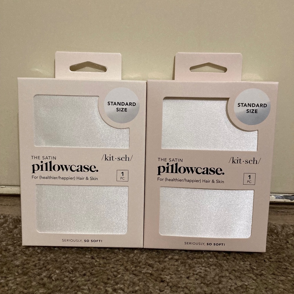 Kitsch Satin Pillow Cases in Ivory